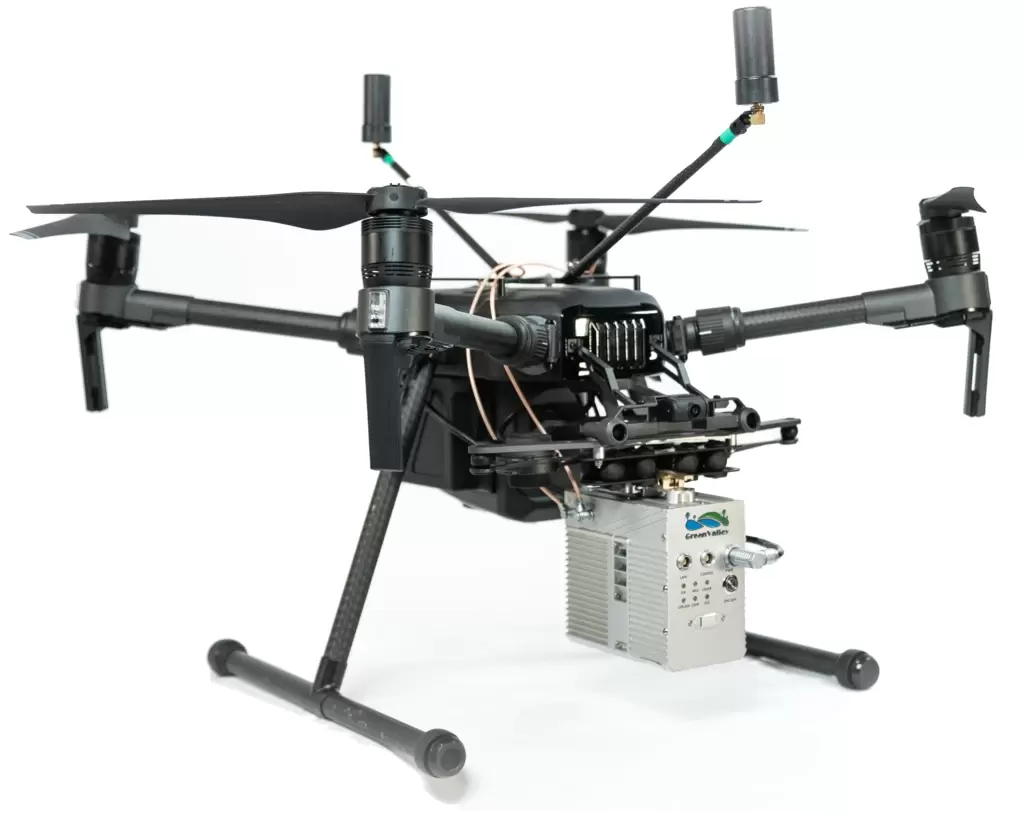 Drone LiDAR scanner used for highway surveying