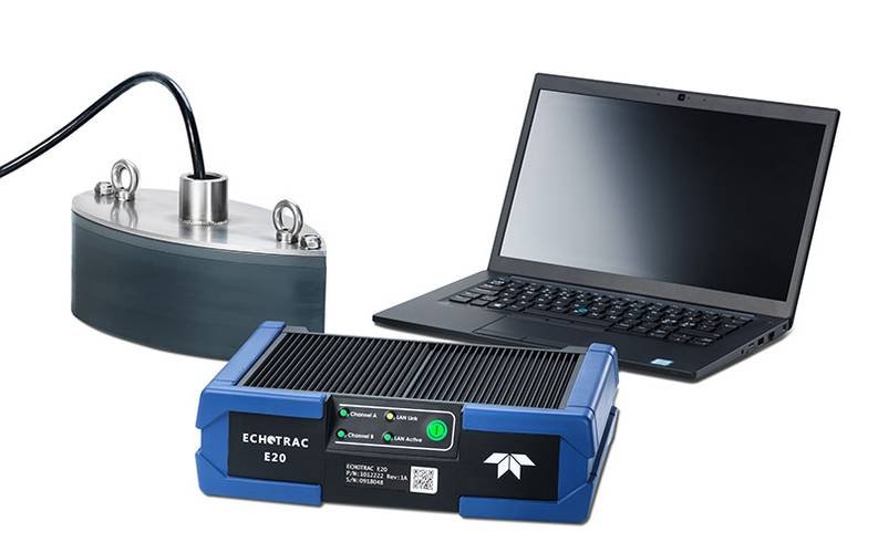 Echotrac echo sounder with survey laptop